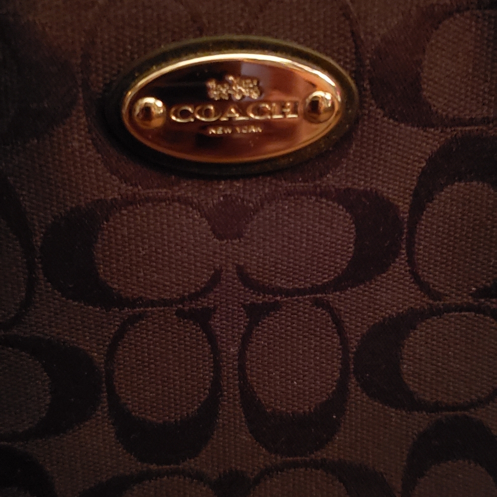 Black woven Coach bag - Picture 3 of 3